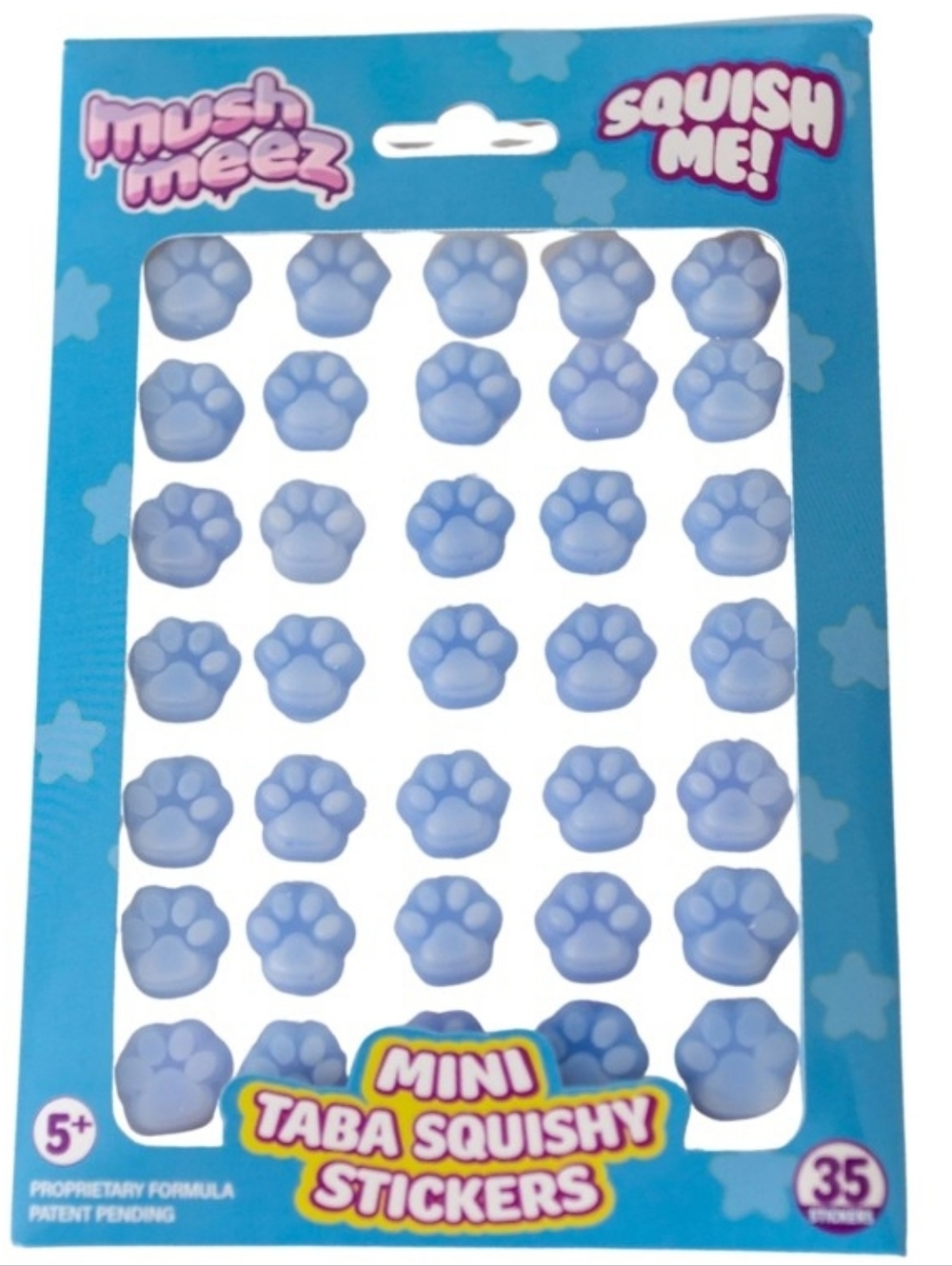 Mush Meez Mini Taba Squishy Paw Stickers - Light Blue Viral Trending Squish